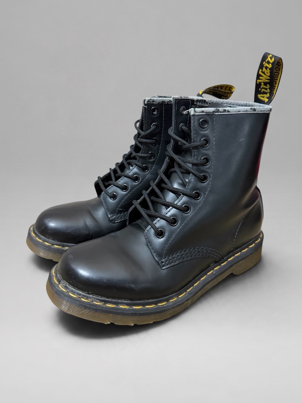 Dr. Martens 1460 Black Leather 8-Eye Lace-Up Combat Boots Women’s 8